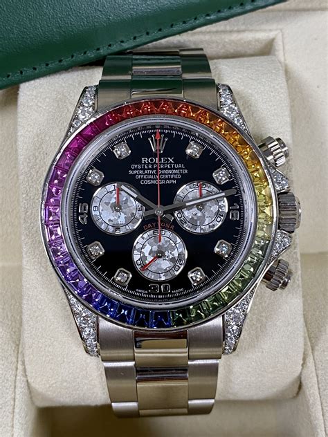 rolex rainbow daytona factory|Rolex daytona rainbow retail price.